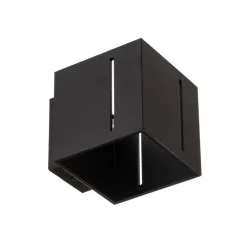 SOLLUX LIGHTING Væglampe Topic op/ned i aluminium, sort