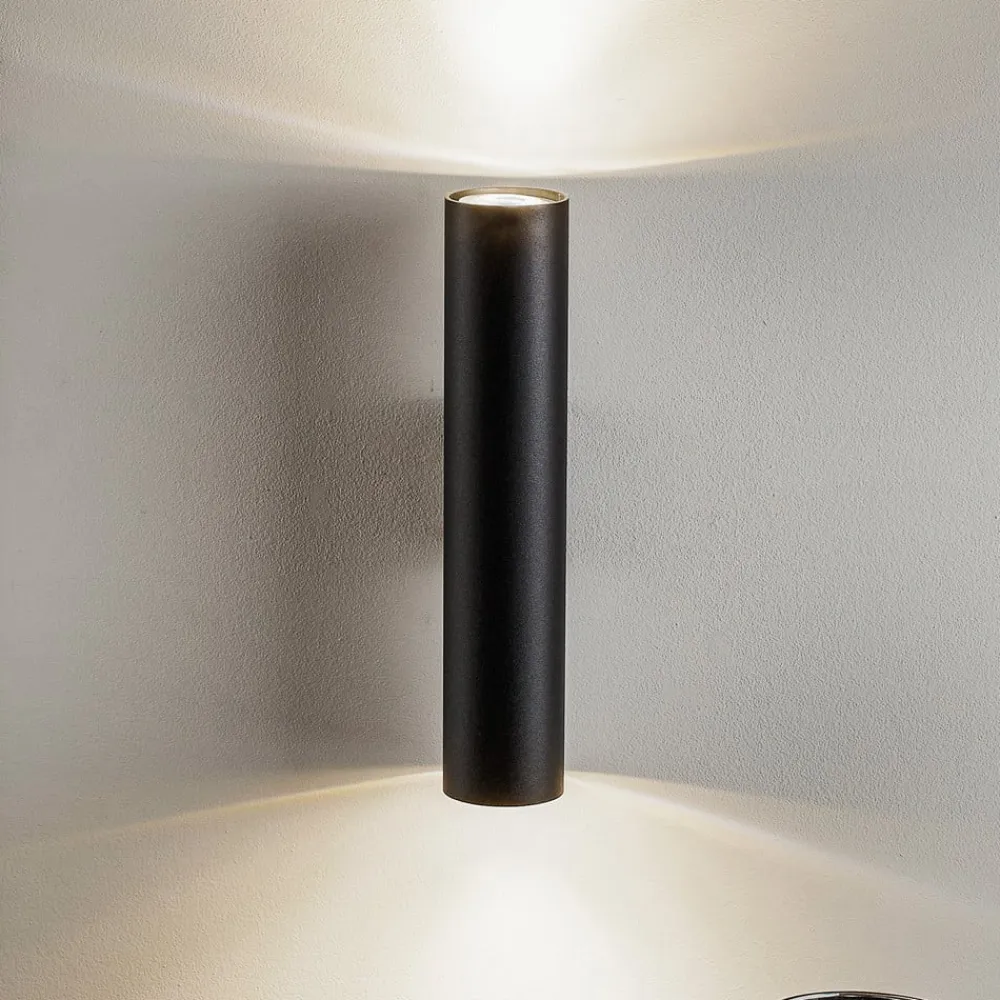 SOLLUX LIGHTING Væglampe Tube op/ned, sort
