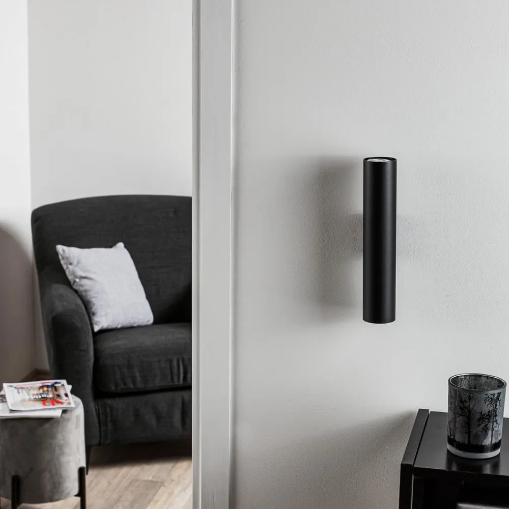 SOLLUX LIGHTING Væglampe Tube op/ned, sort