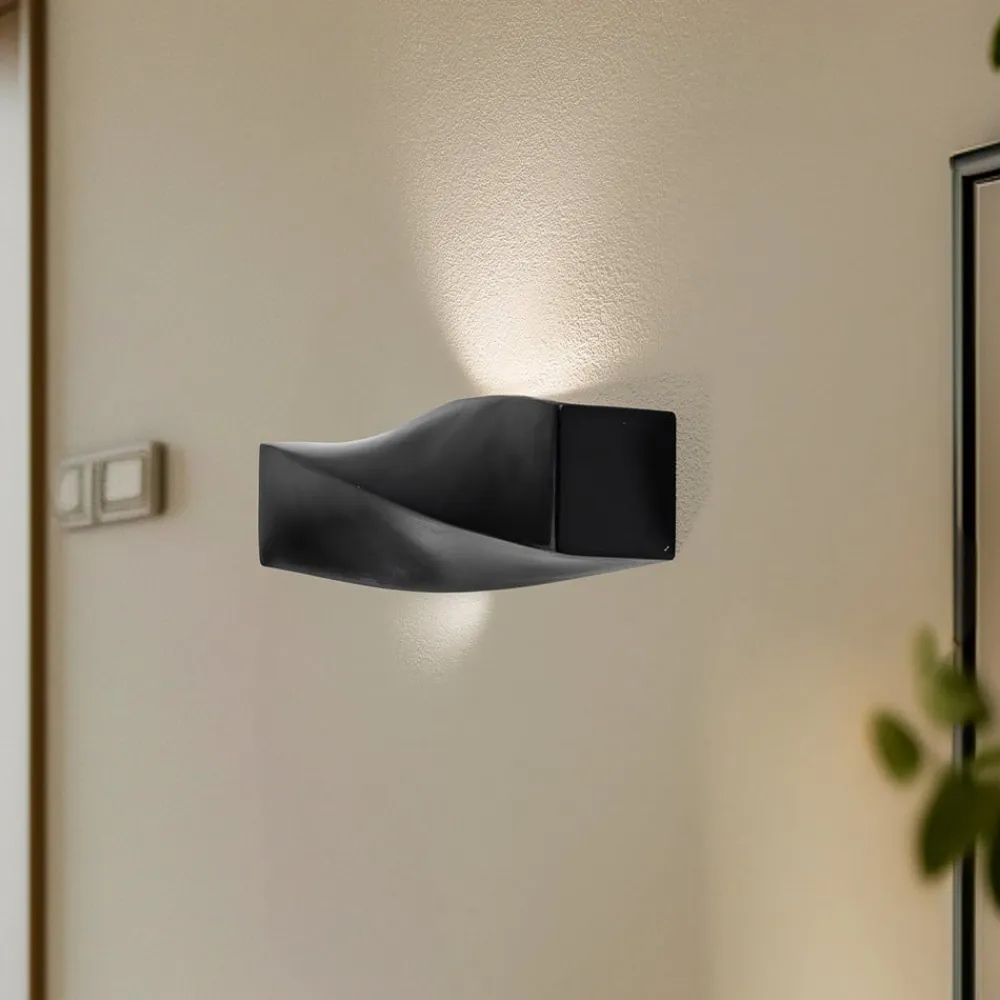 Væglampe Turn i keramik, op/ned, sort^SOLLUX LIGHTING Sale