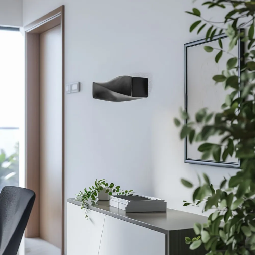 Væglampe Turn i keramik, op/ned, sort^SOLLUX LIGHTING Sale