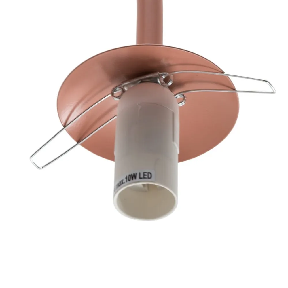 ALDEX Væglampe Una, metal, glas, koralrød