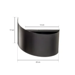 Væglampe Vero i lakeret stål, sort^EMIBIG LIGHTING