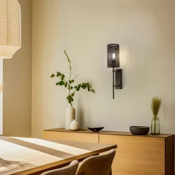 Luminex Væglampe Wall, titanfarvet, højde 48 cm, stål