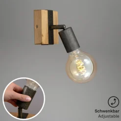 Briloner Væglampe Wood Basic, 1 lyskilde