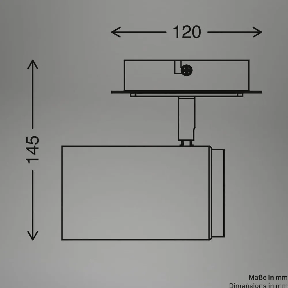 Briloner Væglamper|Spotlights>Vægspot Duta, udhæng 16 cm, sort/træfarvet, træ