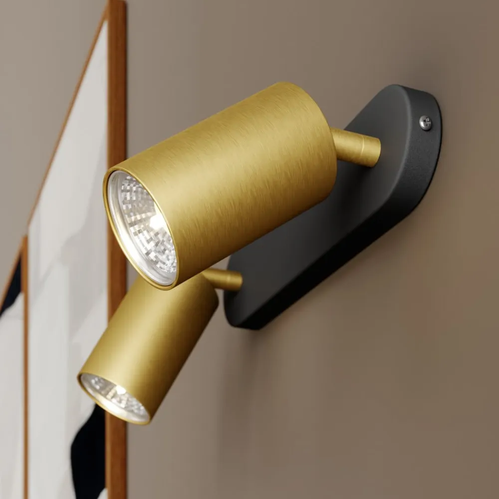 Nowodvorski Lighting Loftlamper|Spotlights>Vægspot Eye Spot med 2 lyskilder, sort/messing