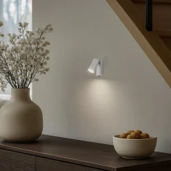 Nowodvorski Lighting Væglamper|Spotlights>Vægspot FOURTY, lysegrå, højde 17 cm, metal, GU10