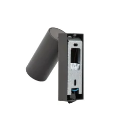 Nowodvorski Lighting Vægspot FOURTY, mørkegrå, højde 17 cm, metal, GU10