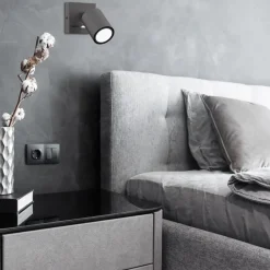 Vægspot Jarek antracit/krom, 1 lyskilde^Luminex Discount