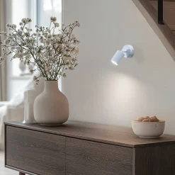 TK Lighting Spotlights>Vægspot Livia, blå, 13 cm, metal, justerbar, GU10