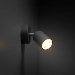 Vægspot Livia, grå, 13 cm, metal, justerbar, GU10^TK Lighting Clearance