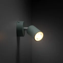 Vægspot Livia, grøn, 13 cm, metal, justerbar, GU10^TK Lighting Hot