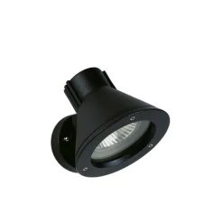 Albert Leuchten Vægspot 643S, sort, IP54, E27, aluminium, drejelig