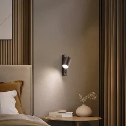 Vægspot Top, justerbar, kontakt, brun, 1 lyskilde^TK Lighting