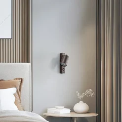 Vægspot Top, justerbar, kontakt, brun, 1 lyskilde^TK Lighting