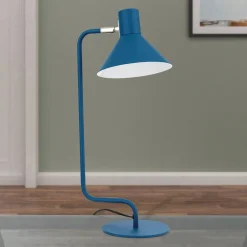 ORION Arbejdsrum/Kontor|Bordlamper>Viktoria skrivebordslampe, justerbart hoved, blå