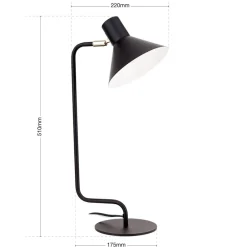 Viktoria skrivebordslampe, justerbart hoved, sort^ORION