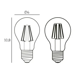 Vilkårlig LED-pære, E27 Ø 6 cm 5 W 2.200 K dæmpbar^DESIGN BY US Sale