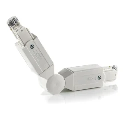 Vinkelstik til strømskinne Noa, hvid^GLOBAL New