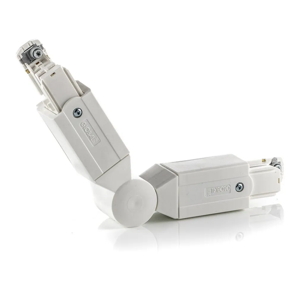 Vinkelstik til strømskinne Noa, hvid^GLOBAL New