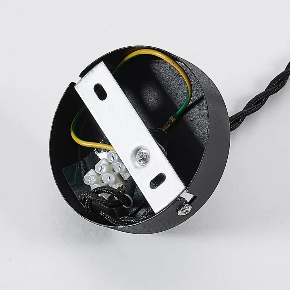 Lindby Vintage pendellampe Albertine, metal, sort