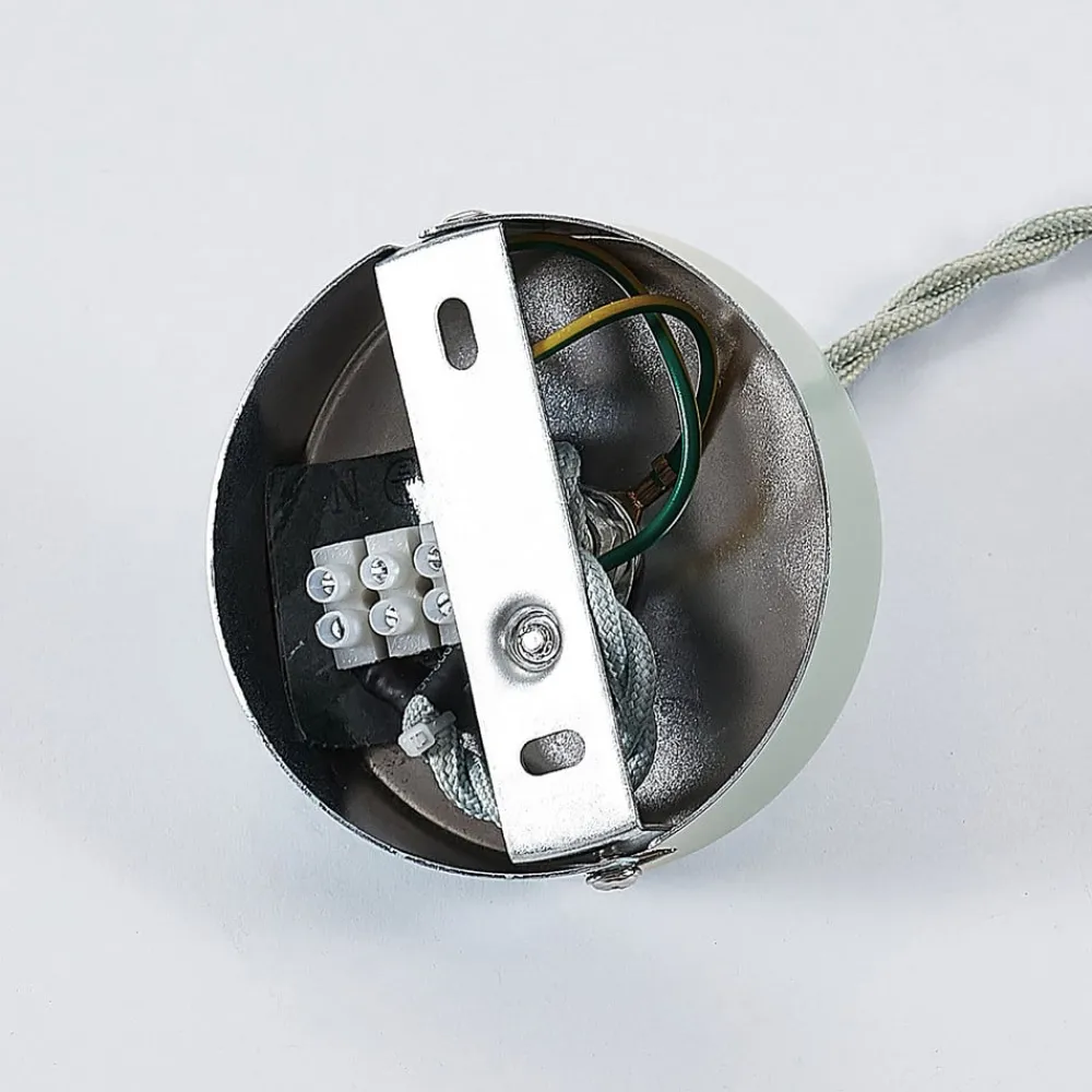 Lindby Vintage pendellampe Albertine, metal, lyseblå