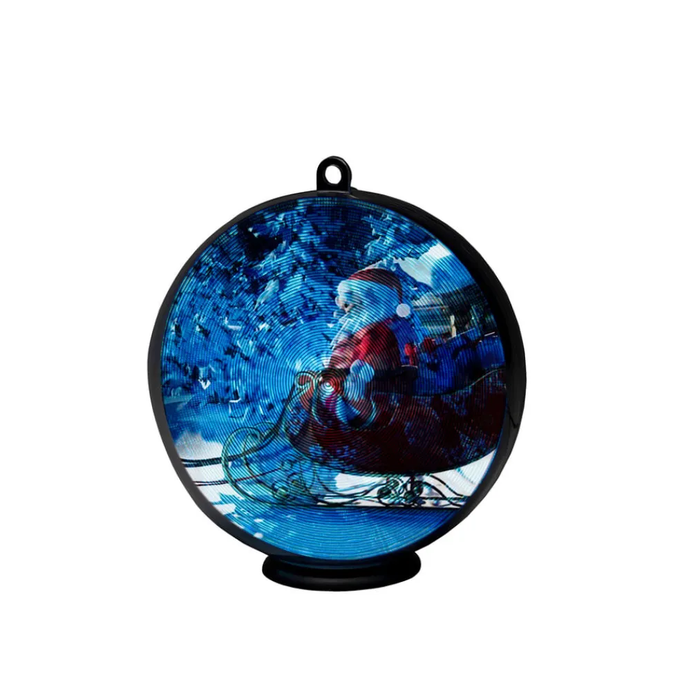 Konstsmide Christmas Vinterlandskab 3D-hologramkugle, 64 LED’er