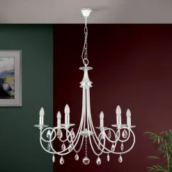 ORION Lysekroner>VIOLETTA lysekrone i sølv med seks lys