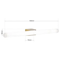 ORION Visagist LED-spejllampe, holder i antik messing