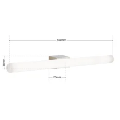 ORION Visagist LED-spejllampe, holder i nikkel, mat