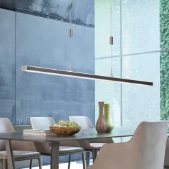 Vitan LED-pendel, sandsort, længde 115 cm, 2-lys, CCT^FISCHER & HONSEL Best