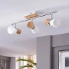 Lindby Vivica - loftslampe med 3 lys og træelementer