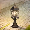 Trio Lighting Terrassebelysning|Sokkellamper>Volturno standerlampe, rustfarvet, højde 47 cm, aluminium