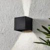 FISCHER & HONSEL Væglamper>Wall udendørs LED-væglampe, kubisk, sort