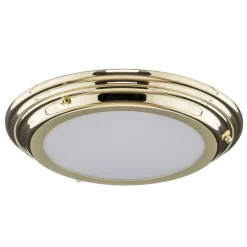 Elstead Welland IP44 LED-loftlampe, poleret messing