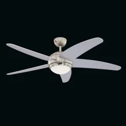 Westinghouse Bendan ventilator med lys, sølv