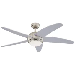 Westinghouse Bendan ventilator med lys, sølv