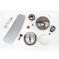 Westinghouse Bendan ventilator med lys, sølv