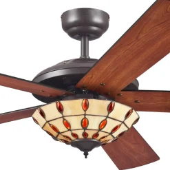 Westinghouse Loftventilatorer>Comet T - Ventilator med Tiffany-glas