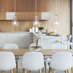 Westinghouse hængelampe Fiona, børstet nikkel, Ø 18 cm