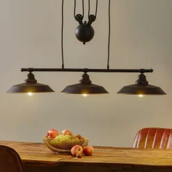 Westinghouse Pendellamper|Pendellamper>hængelampe Iron Hill sort 3 lyskilder