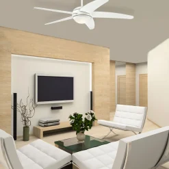 Westinghouse Loftventilatorer>LED-loftventilator Bendan, hvid, støjsvag