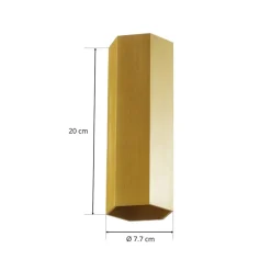 Wever & Ducré Lighting WEVER & DUCRÉ Hexo mini 2.0 væglampe 20 cm guld
