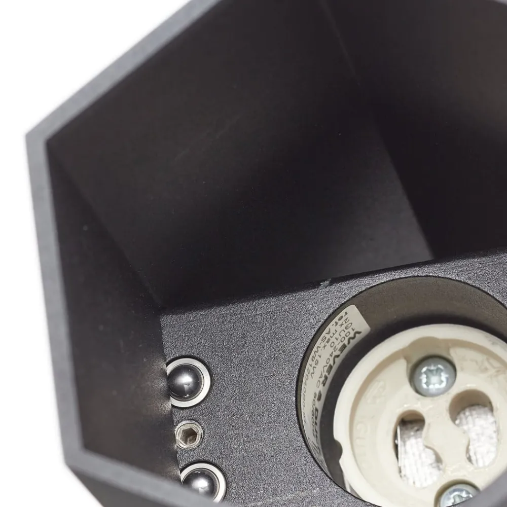 Wever & Ducré Lighting Væglamper>WEVER & DUCRÉ Hexo mini 2.0 væglampe 20 cm sort