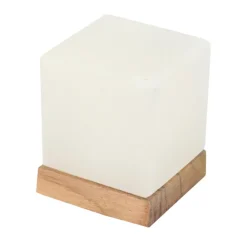 Wagner Life Dekorationsbelysning>White Line Kubus saltlampe med sokkel, USB