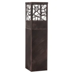 Brilliant Whitney sokkellampe, rustfarvet