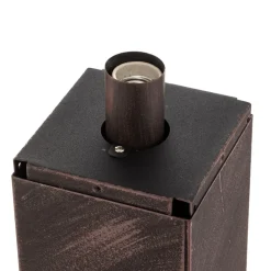 Brilliant Whitney sokkellampe, rustfarvet