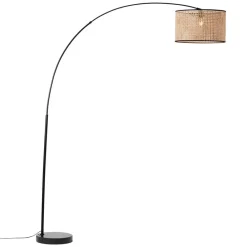 Brilliant Gulvlamper>Wiley buet gulvlampe med rattan