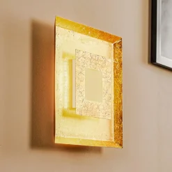 Eco-Light Væglamper>Window LED-væglampe, 32x32 cm, guld